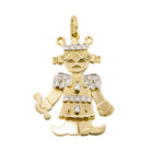 Pendentif Pomellato Petite Reine articulé 2 ors diamants - Castafiore