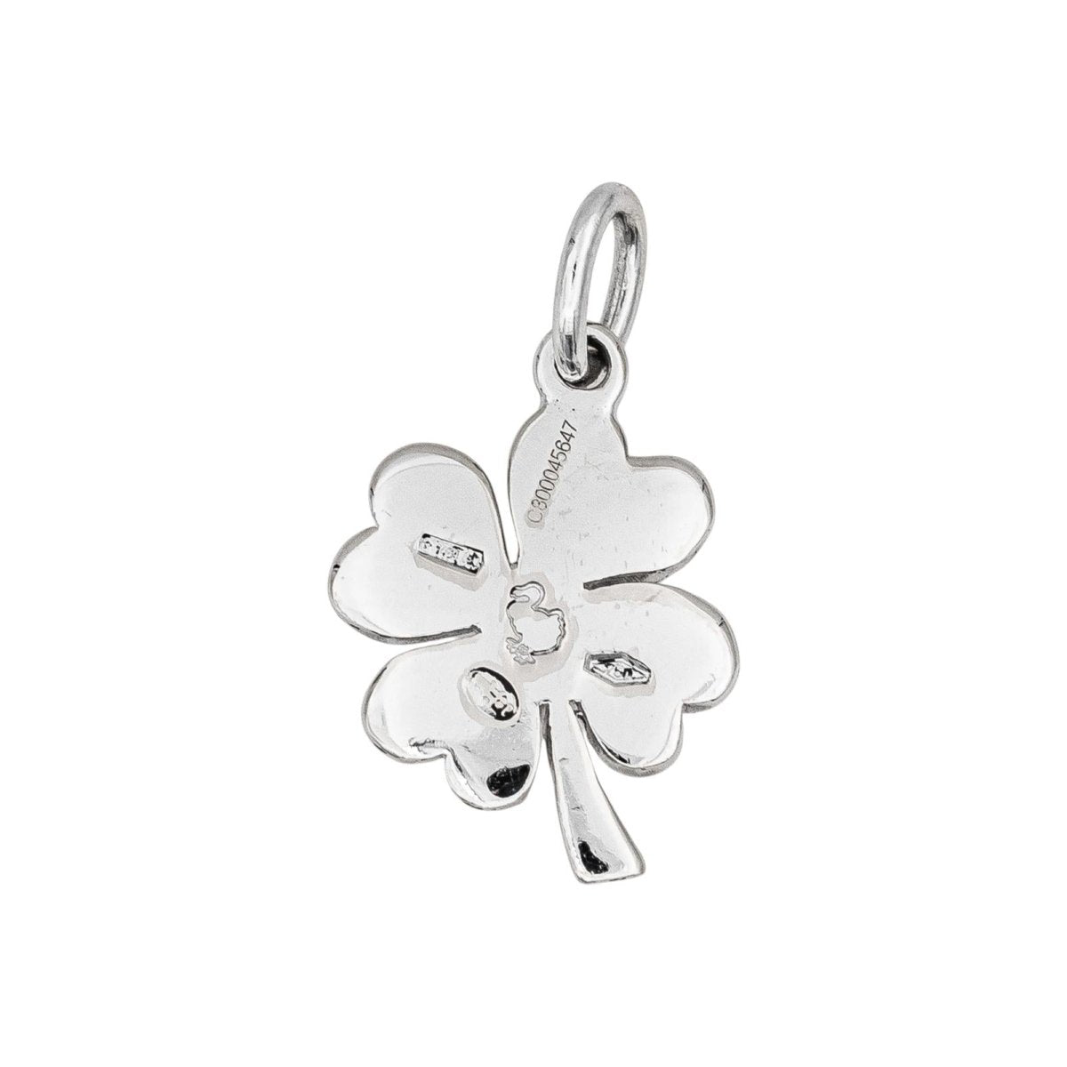 Pendentif POMELLATO "Trèfle" en or blanc et diamants - Castafiore