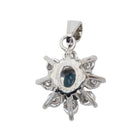 Pendentif Pompadour Or blanc Saphir - Castafiore