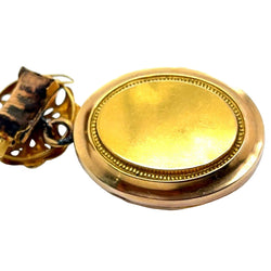 Pendentif Porte photo en or jaune turquoise perles - Castafiore