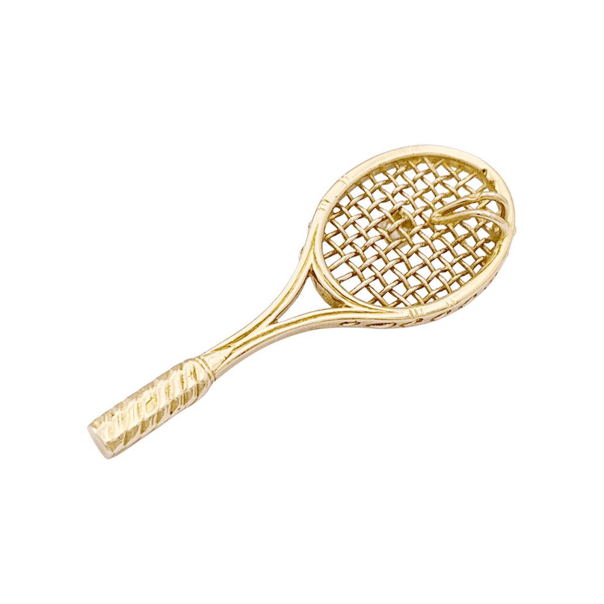 Pendentif "Raquette" en or jaune et perle - Castafiore