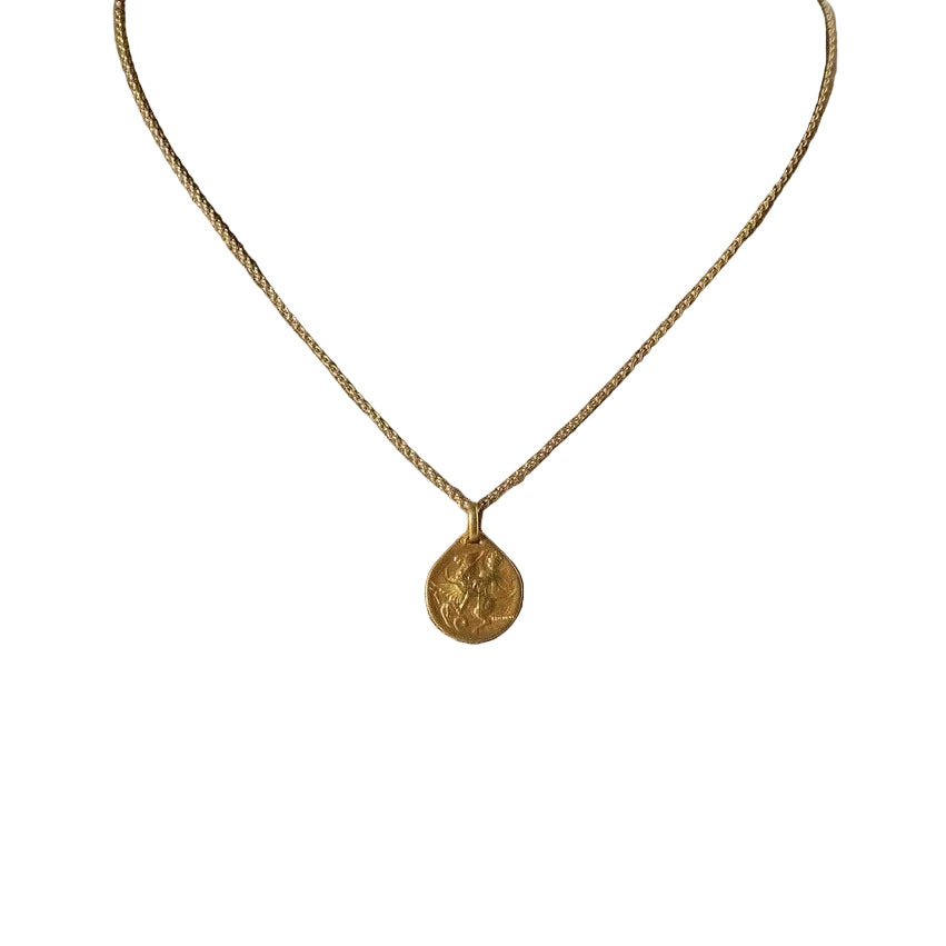 Pendentif RASUMNY Saint Georges biface en or jaune - Castafiore