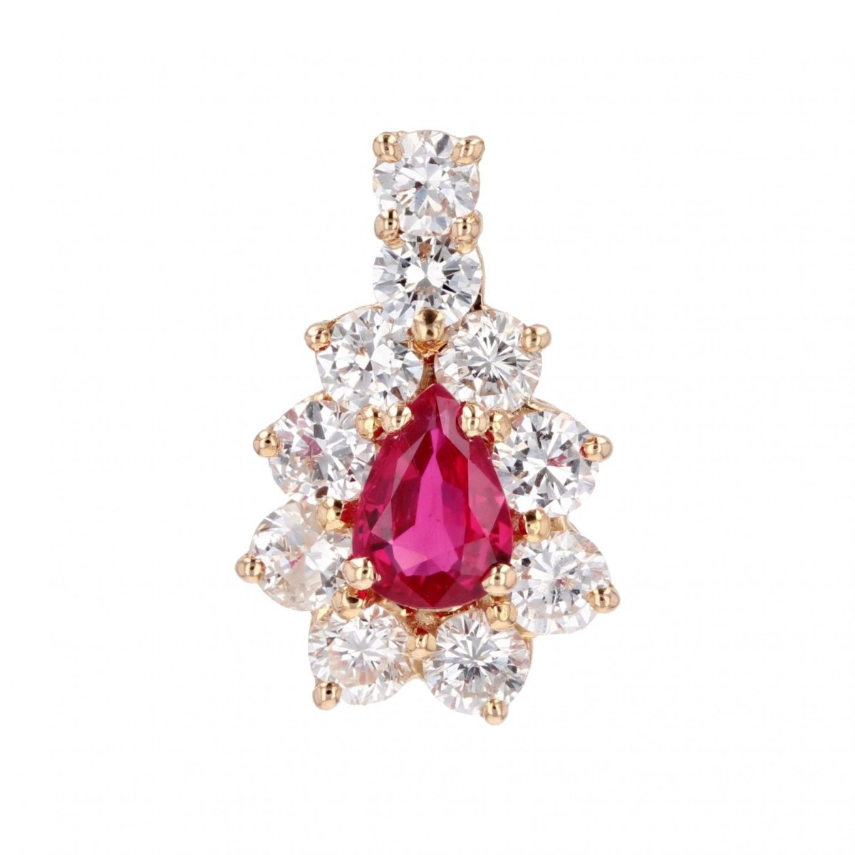 Pendentif rubis et diamants - Castafiore