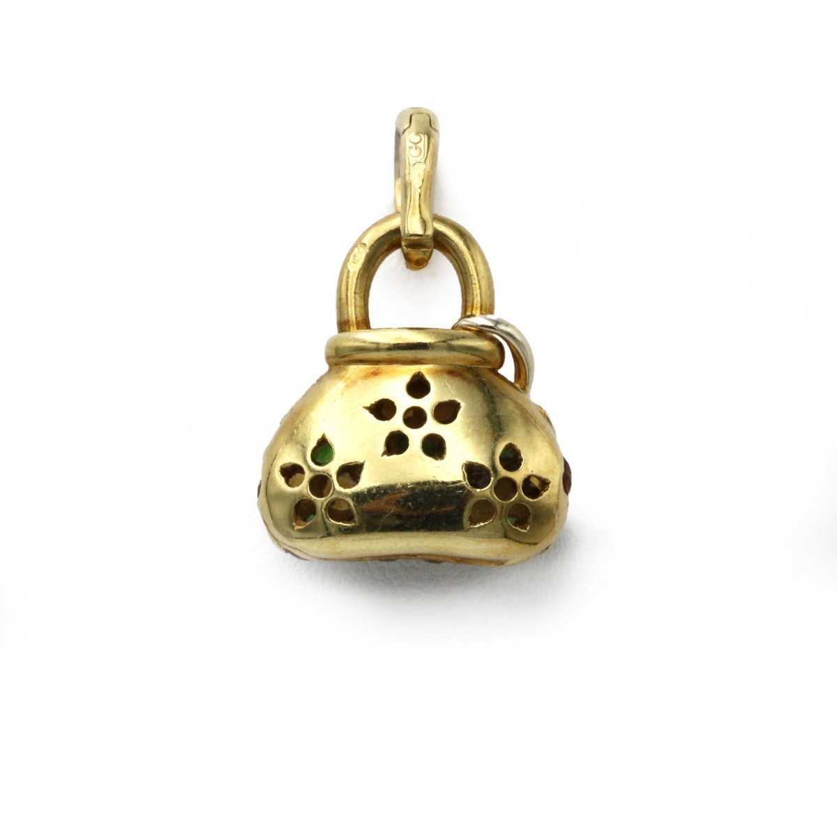 Pendentif Sac - Or jaune, Diamants & Pierres de Couleur - Castafiore