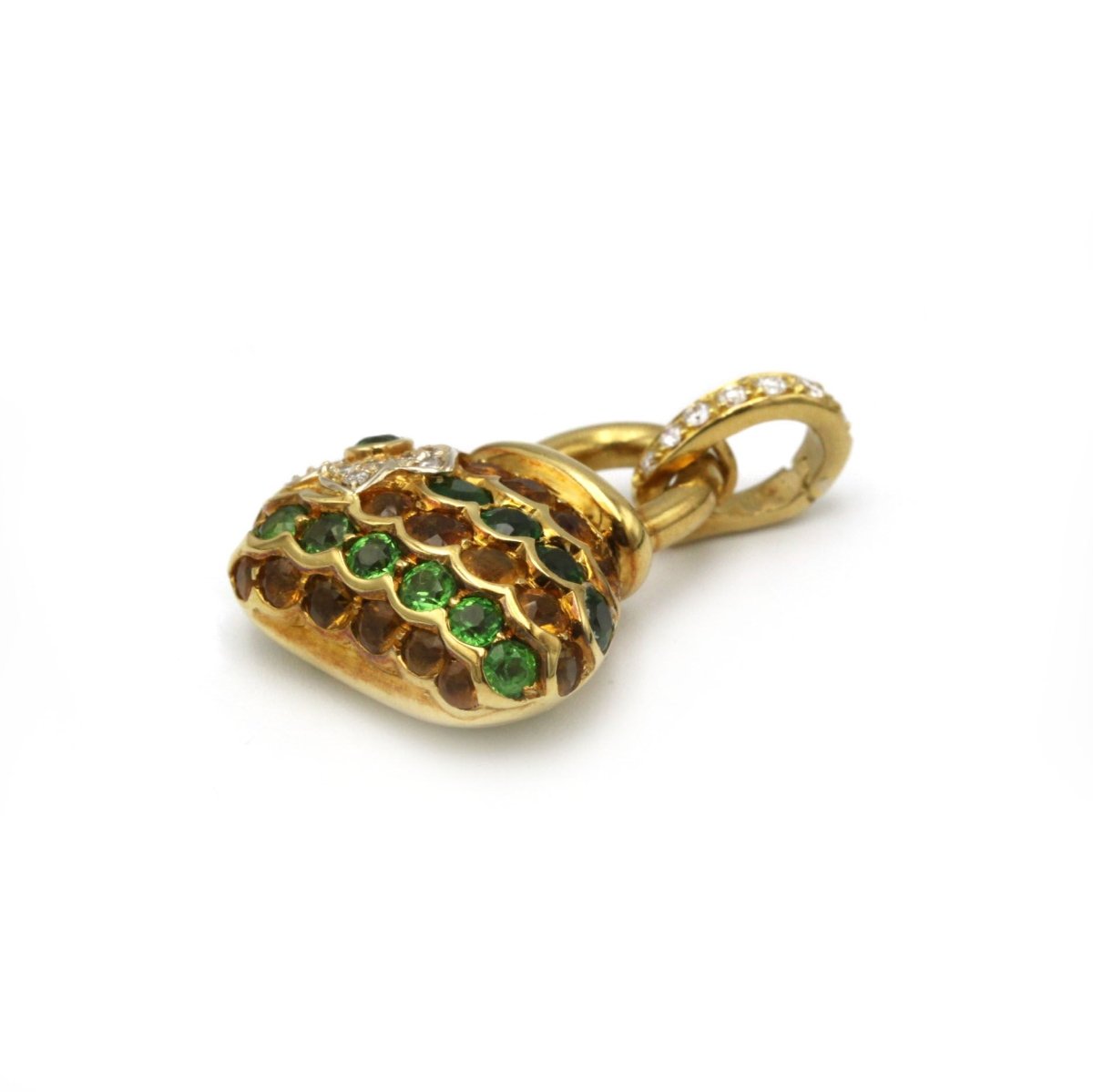 Pendentif Sac - Or jaune, Diamants & Pierres de Couleur - Castafiore