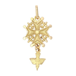 Pendentif SAINT - ESPRIT croix occitanie en or jaune - Castafiore