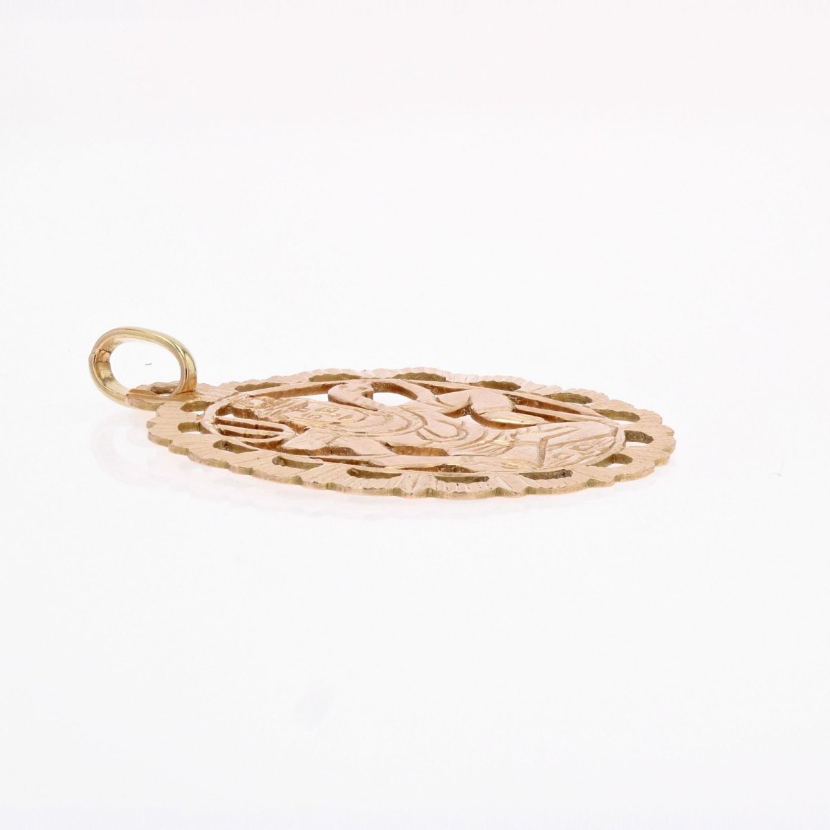 Pendentif SHIVA ovale en or rose - Castafiore