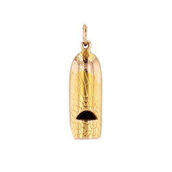 Antique gold-plated whistle pendant