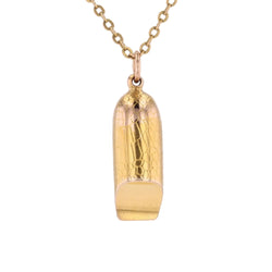 Antique gold-plated whistle pendant