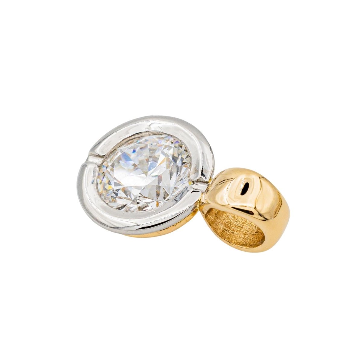 Pendentif Solitaire en or jaune et diamant - Castafiore