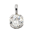 Pendentif Solitaire Or blanc Diamant - Castafiore