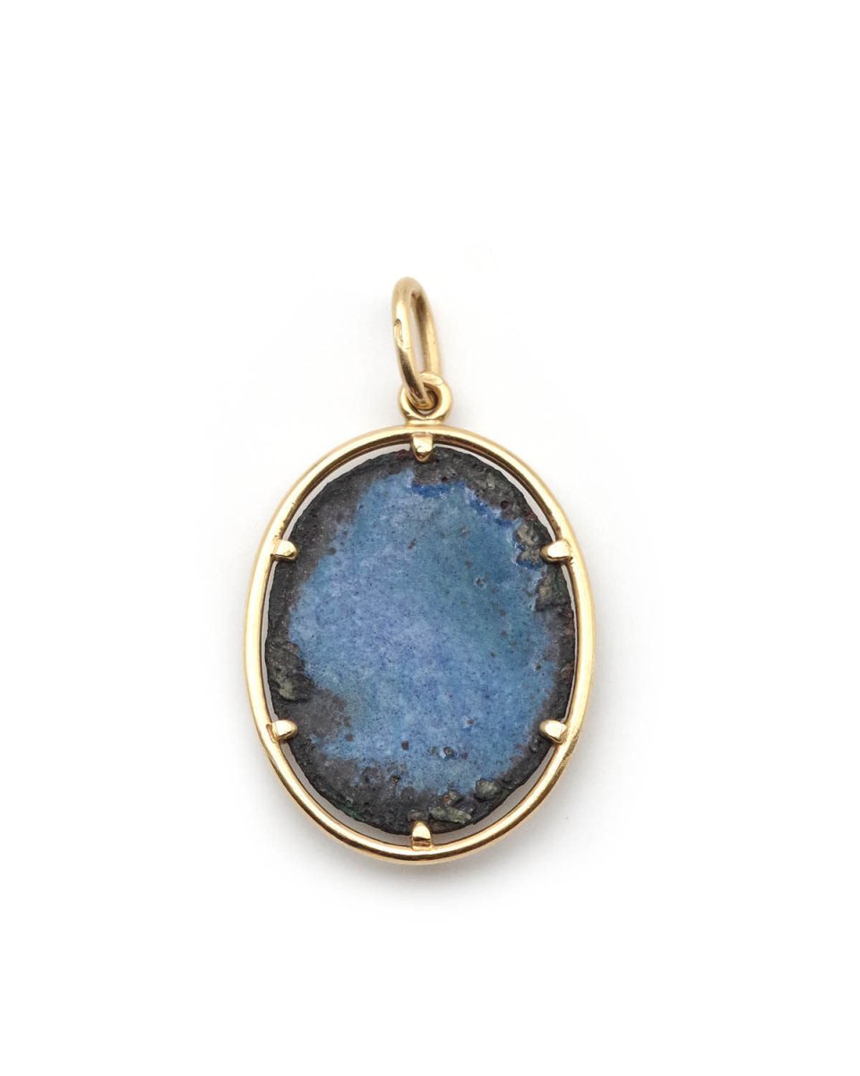 Pendentif souvenir "À l’amitié" en émail et or - Castafiore