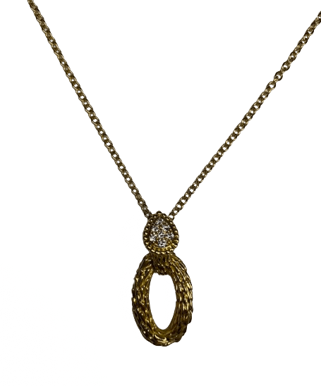 PENDENTIF SUR CHAINE BOUCHERON SERPENT DE BOHEME OR 18K ET DIAMANTS - Castafiore