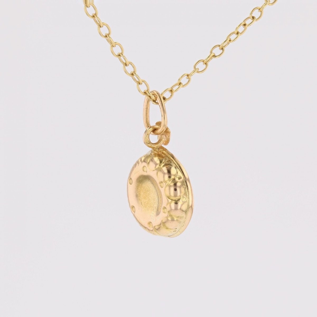 Tastevin pendant yellow gold