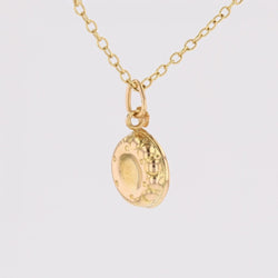 Tastevin pendant yellow gold