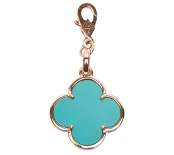 Pendentif VAN CLEEF & ARPELS "Magic Alhambra" en or jaune et turquoise - Castafiore