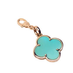 Pendentif VAN CLEEF & ARPELS "Magic Alhambra" en or jaune et turquoise - Castafiore