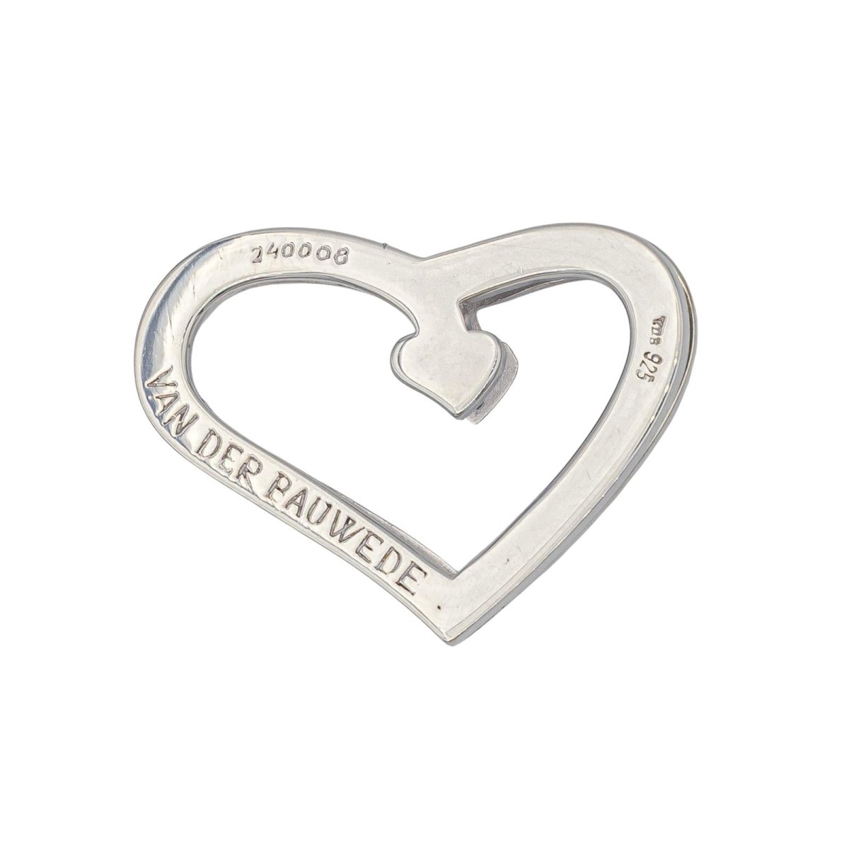 Pendentif VAN DER BAUWEDE en argent, saphirs et diamants - Castafiore