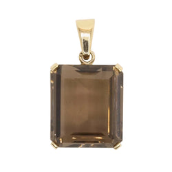 Pendentif VASSORT Quartz fumé en or jaune - Castafiore