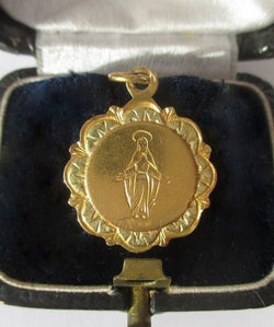 Pendentif Vierge Miraculeuse en or jaune et or vert - Castafiore