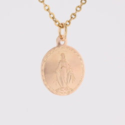 Small antique medal rose gold Miraculous Virgin