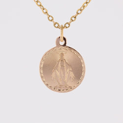 Small antique medal rose gold Miraculous Virgin