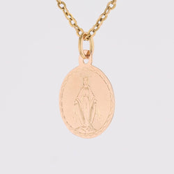 Small antique medal rose gold Miraculous Virgin