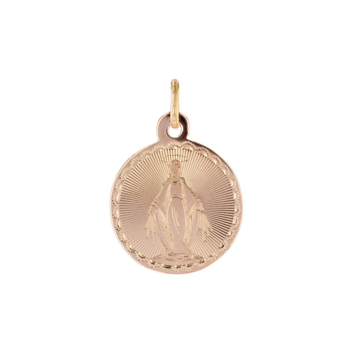 Small antique medal rose gold Miraculous Virgin