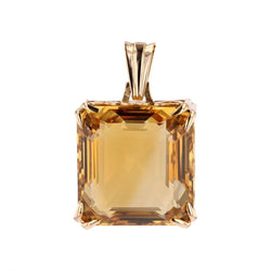 Pendentif vintage en or rose et citrine - Castafiore