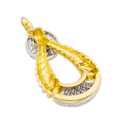 Pendentif vintage Kutchinsky or, diamants. - Castafiore