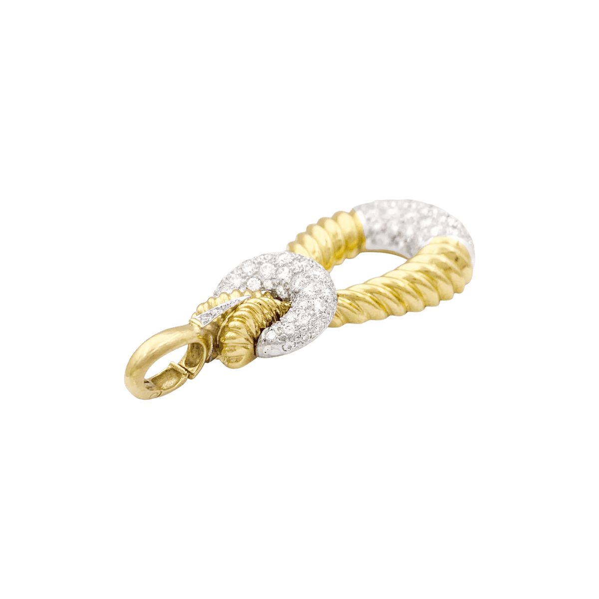 Pendentif vintage Kutchinsky or, diamants. - Castafiore