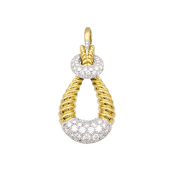 Pendentif vintage Kutchinsky or, diamants. - Castafiore