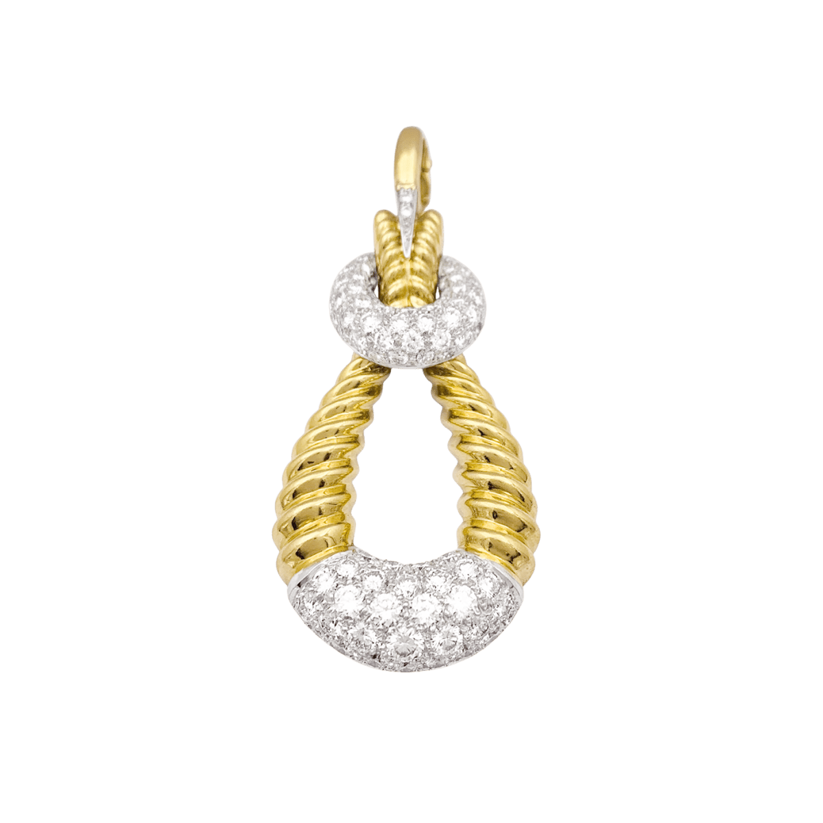 Pendentif vintage Kutchinsky or, diamants. - Castafiore