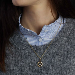 Pendentif VINTAGE Polylobé en or jaune et perle de culture - Castafiore