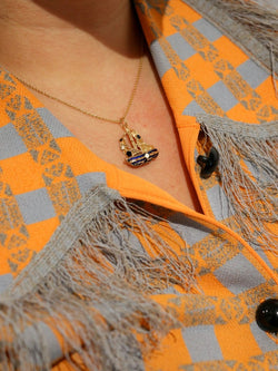 Pendentif vintage Voilier émail - Castafiore