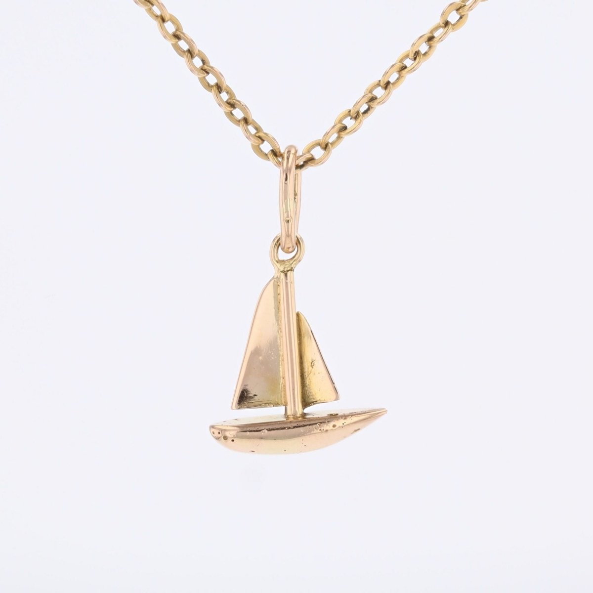 Pendentif voilier en or jaune - Castafiore