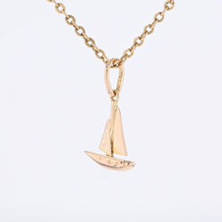 Pendentif voilier en or jaune - Castafiore