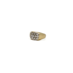 Petite chevalière pavage diamants - Castafiore