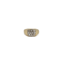 Petite chevalière pavage diamants - Castafiore