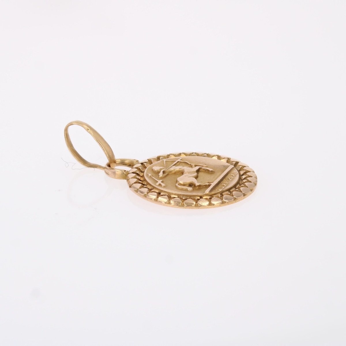 Petite médaille Sagittaire or rose - Castafiore