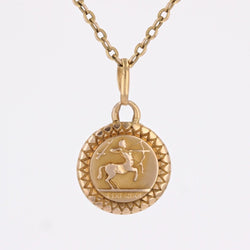 Petite médaille Sagittaire or rose - Castafiore