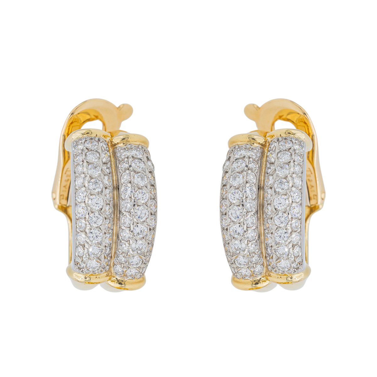 Piaget Boucles d'oreilles Créoles Or jaune Diamant - Castafiore