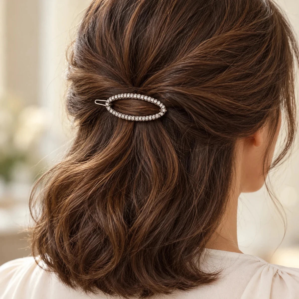 Pince à cheveux en or blanc et diamants - Castafiore