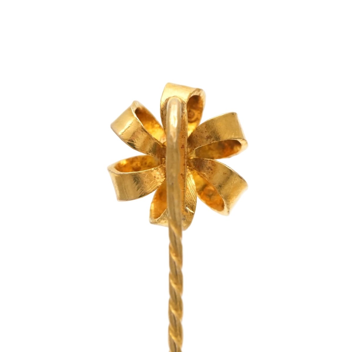 Pique à cravate en or jaune et diamant - Castafiore