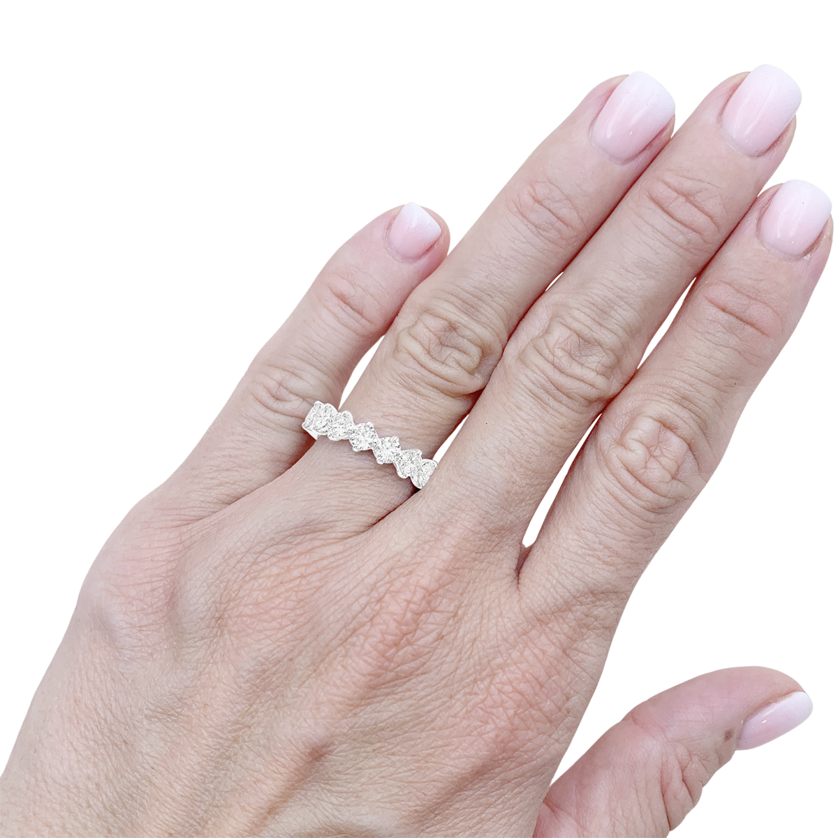 Alliance platine, diamants taille brillant, 2.4 carats.