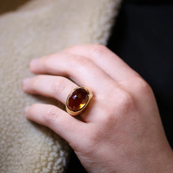 POMELLATO - Bague Iceberg en or rose et citrine - Castafiore