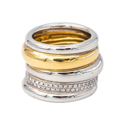 Pomellato Bague Tubolare Or blanc Diamant - Castafiore