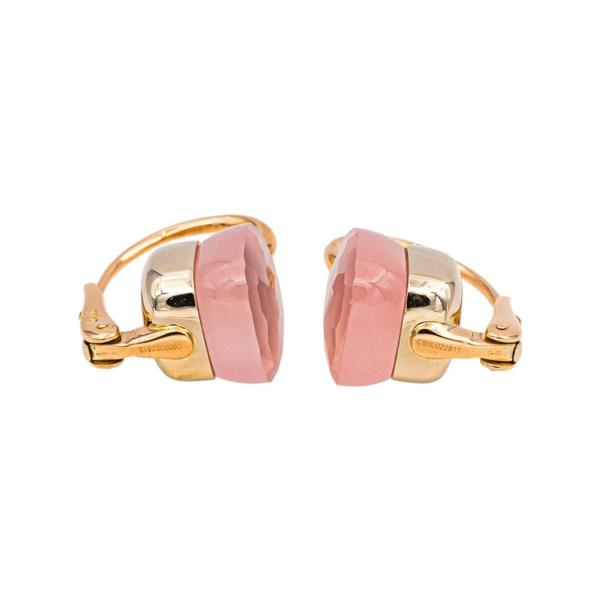 Pomellato Boucles d'oreilles Nudo Or rose Quartz rose - Castafiore