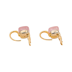 Pomellato Boucles d'oreilles Nudo Or rose Quartz rose - Castafiore