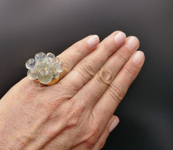 Pomellato Collection Mora, Bague Aigues Marines, Or Jaune 18 Carats. - Castafiore